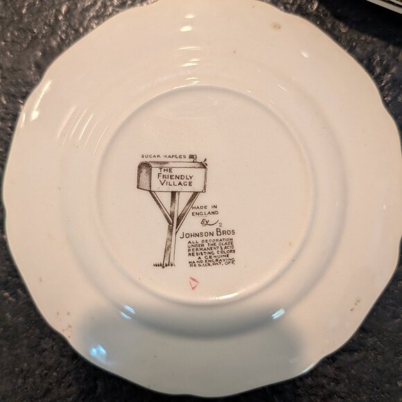 (5) Friendly Village by Johnson Bros 6 1/8" Bread and Butter Plate Made England - Picture 2 of 2